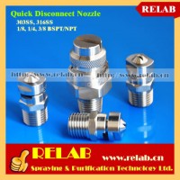 303SS 316SS Flat Vee Jet QSVV Disconnect Quick Jet Nozzle